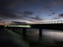 Sonnenaufgang an der Commonwealth Av Brücke